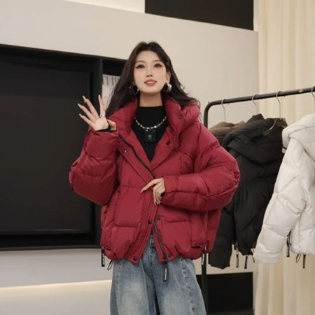 Winter Ladies All-Match Short Down Cotton Jacket Women's Hooded Thick Loose Coat